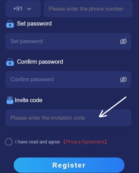 Apply your Tiranga Lottery invite code
