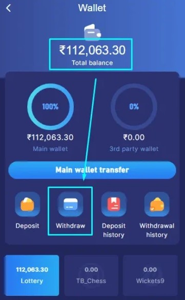Withdraw Funds From The Tiranga Account